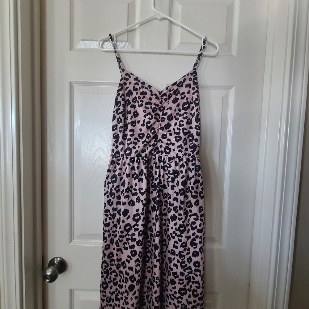 YATHON Taupe And Black Leopard Print Dress
